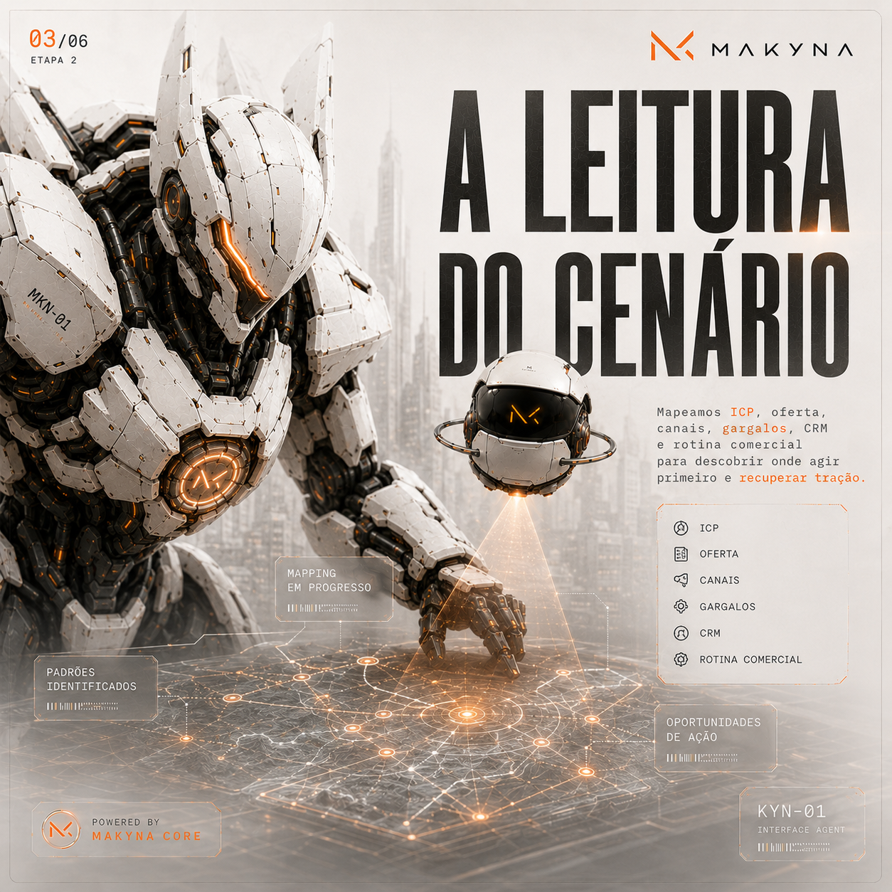 Carrossel da Makyna com leitura de cenário