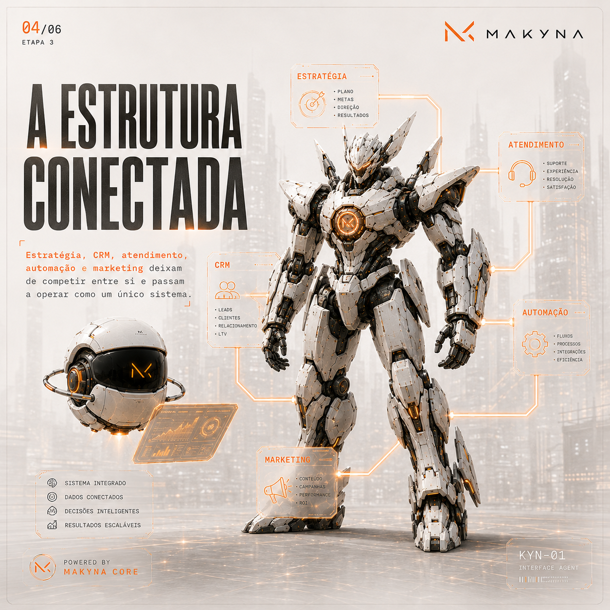Carrossel da Makyna com estrutura conectada