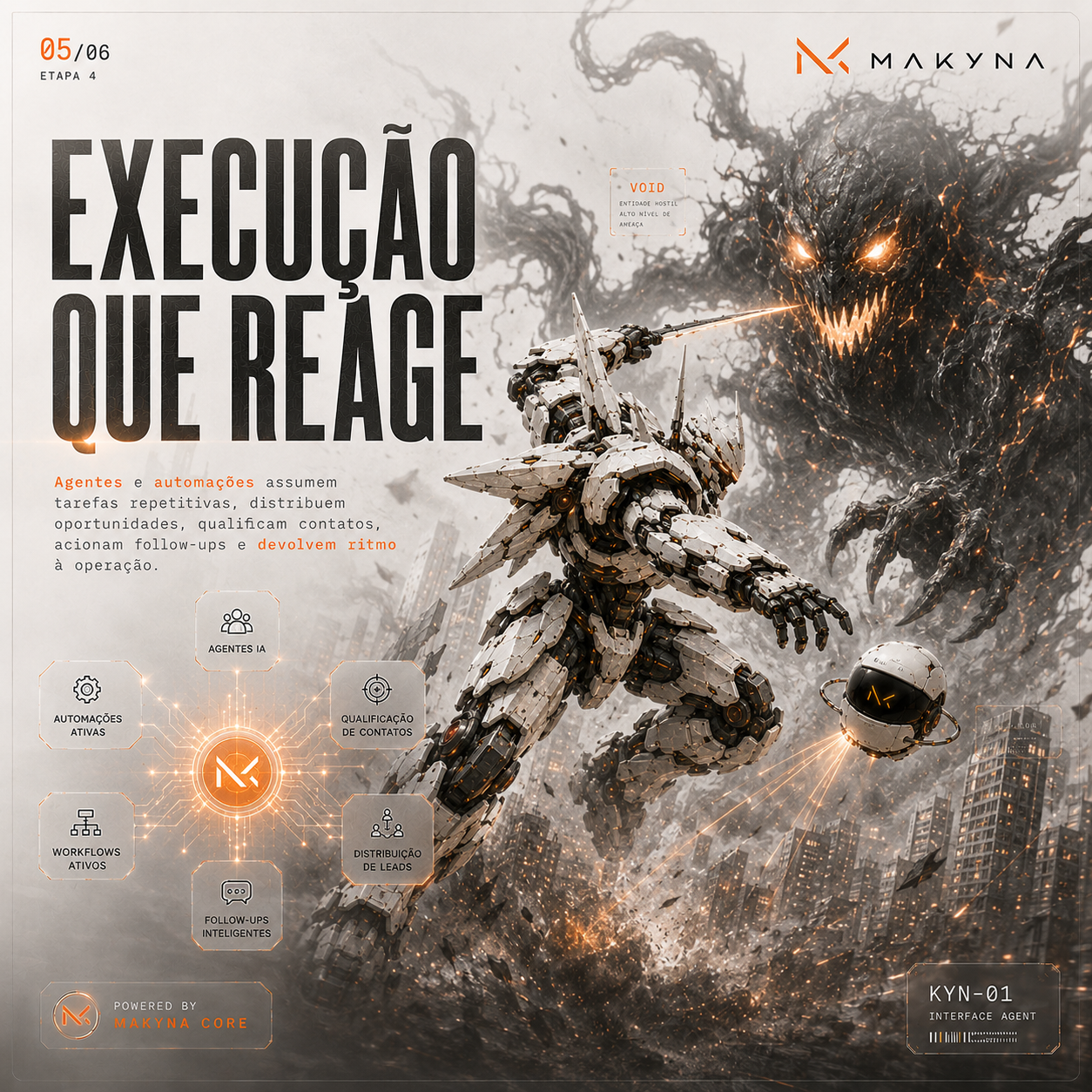 Carrossel da Makyna com execução que reage